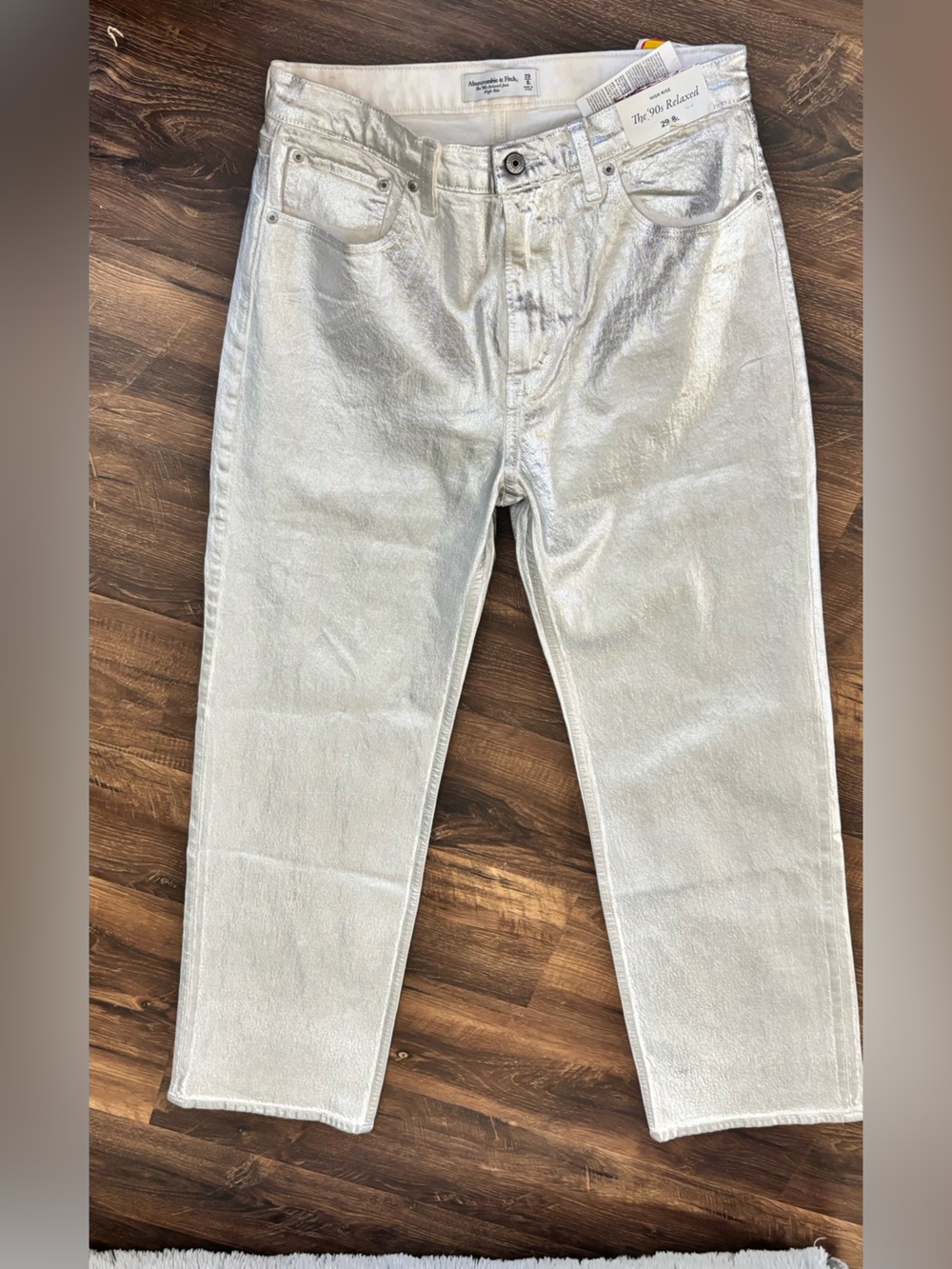 Abercrombie & Fitch women Relaxed Jeans in  silver 29
